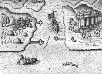 Les Français quittent la rivière May - Theodor de Bry