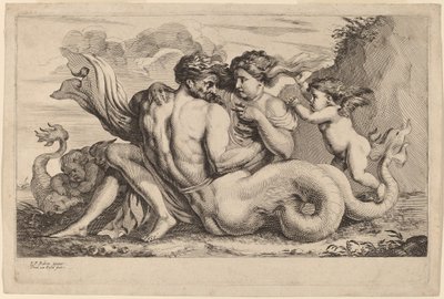 Sirène et triton - Theodor van Kessel after Sir Peter Paul Rubens