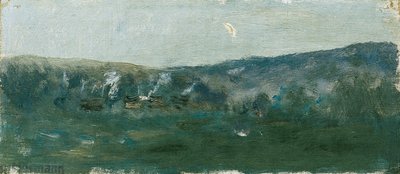 Paysage vallonné avec croissant de lune - Theodor von Hormann