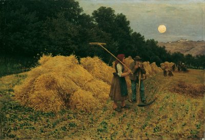 Lever de lune après la récolte I - Theodor von Hormann