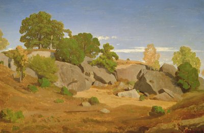 Rochers à Fontainebleau - Theodore Caruelle d Aligny