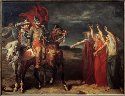 Macbeth et les trois sorcières, illustration de la scène 3 de l