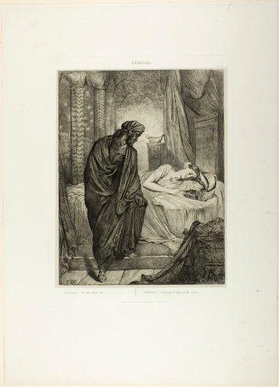 Pourtant elle doit mourir, planche onze de Othello - Théodore Chassériau