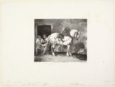 A  Horse being Shod (Cheval que l