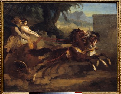 Course de chars antiques. Peinture de Théodore Géricault (1791-1824) 1808 Rouen, Musée des Beaux-Arts - Theodore Gericault