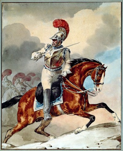 Officier carabinier donnant l