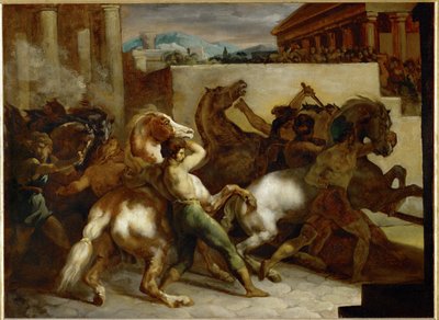 Course de chevaux libres a Rome - Horseracing in Rome … - Theodore Gericault