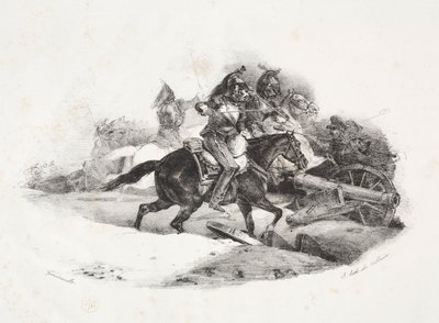 Cuirassiers chargeant une batterie d