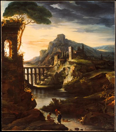 Soir : Paysage avec un aqueduc - Theodore Gericault