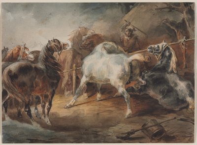 Chevaux de Combat, vers 1820 - Theodore Gericault