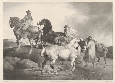 Des chevaux conduits à une foire - Theodore Gericault