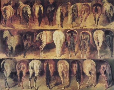 Arrières-trains de chevaux - Theodore Gericault
