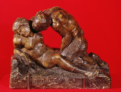 Jupiter et Antiope (deuxième côté), c.1818 (pierre avec patine brune) - Theodore Gericault