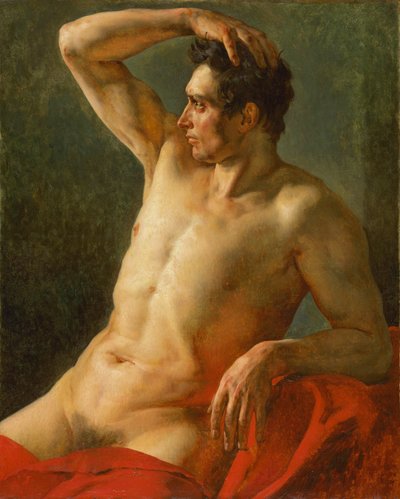 Torso masculin de profil, bras droit levé, 1812 - Theodore Gericault