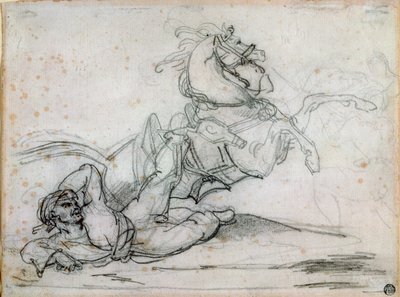 Mamelouk tombant sous son cheval - Theodore Gericault