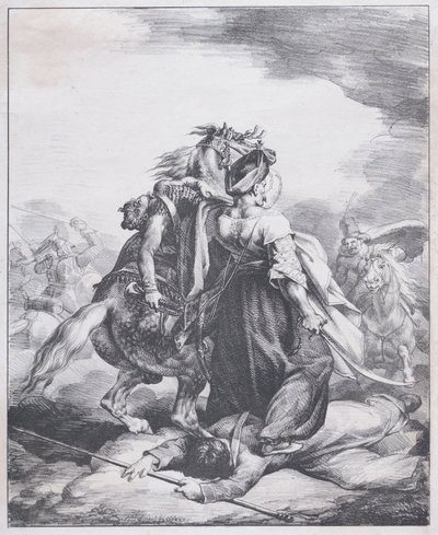 Un Mamelouk défendant un trompettiste blessé - Theodore Gericault