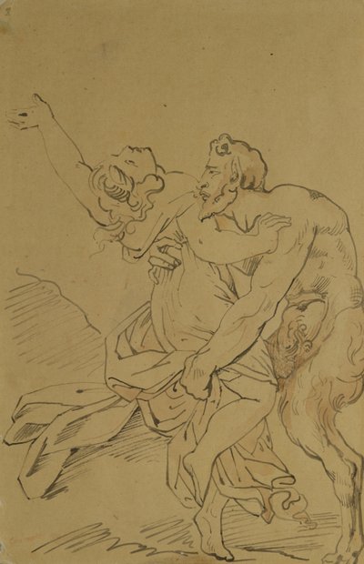 Nymphe et satyre - Theodore Gericault