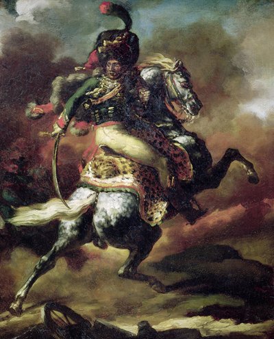 Officier des Hussards chargeant à cheval - Theodore Gericault