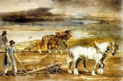 Scène de labour en Angleterre, vers 1820 - Theodore Gericault