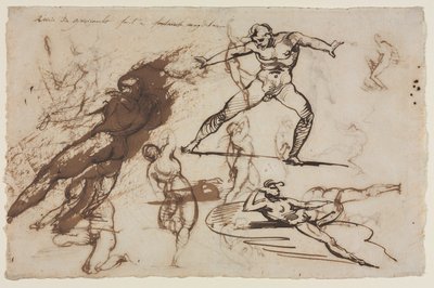 Feuille de croquis (recto) Feuille de croquis (verso) - Theodore Gericault