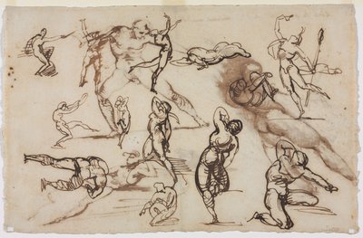 Feuille de Croquis (verso) - Theodore Gericault