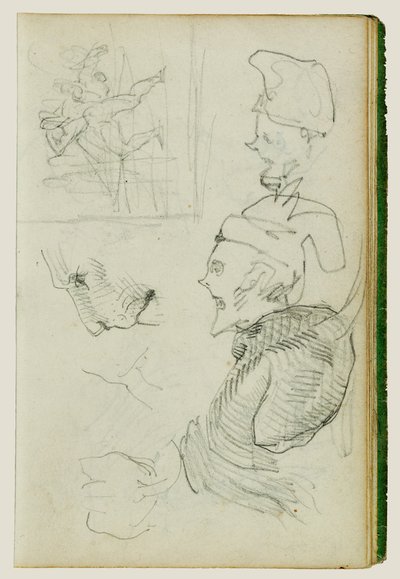 Études de lion, étude de composition d