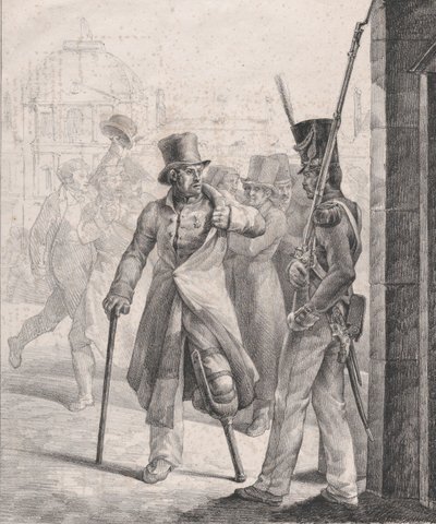 Le sentinelle suisse au Louvre, 1819 - Theodore Gericault
