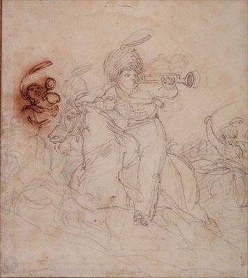 Trompettistes sonnant la charge - Theodore Gericault