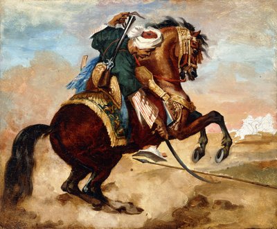 Turc chevauchant un cheval alezan brun, c.1810 - Theodore Gericault