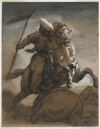 Cavalier turc en combat, vers 1818 - Theodore Gericault