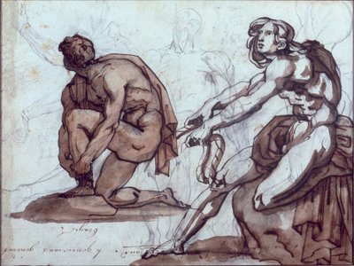 Deux figures nues - Theodore Gericault