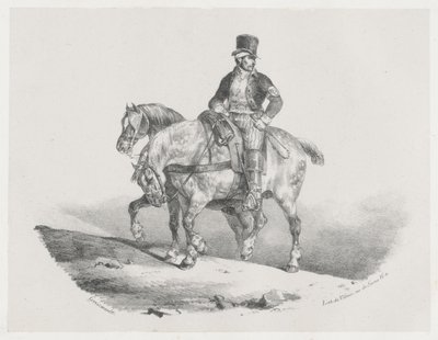 Un Postillon ou Les Deux Chevaux Harnachés (A Postilion or The Two Harnessed Horses) - Theodore Gericault