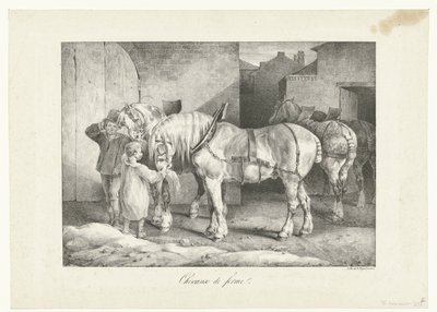 Chevaux de ferme (Quatre sujets divers) - Theodore Gericault