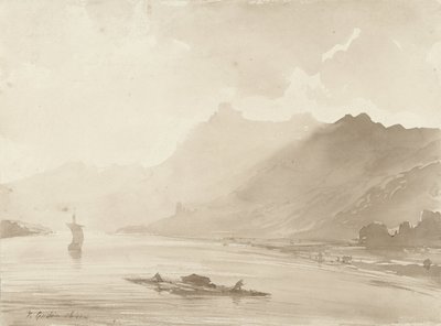 Vue sur le Rhin - Theodore Gudin