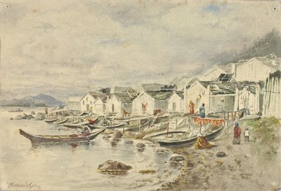 Le village indigène de Ranch, Sitka, 1884 - Theodore J. Richardson