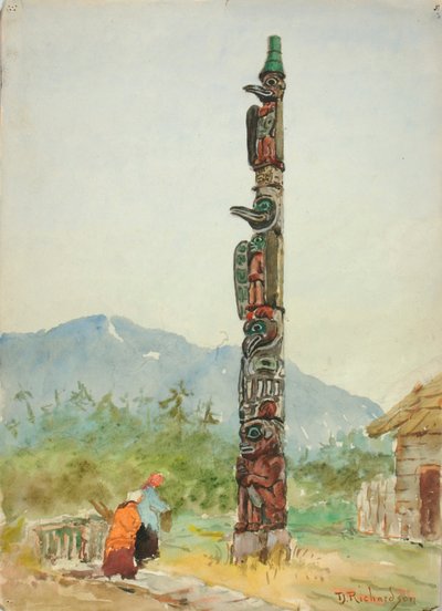 Le Totem du Corbeau, vers 1880-1914 - Theodore J. Richardson