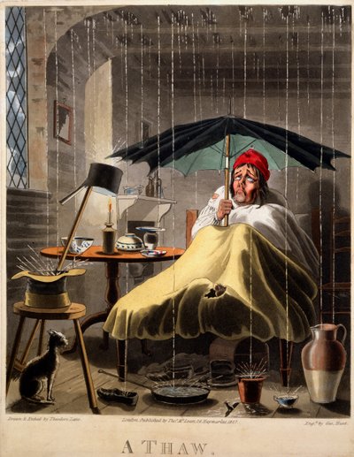 Un dégel, gravure réalisée par George Hunt, 1827 - Theodore Lane