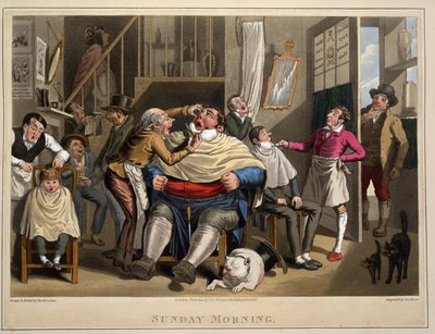 Dimanche matin, gravé par George Hunt, publié par Thos. McLean, Londres, 1827 - Theodore Lane