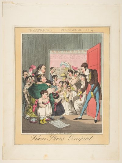 Plaisirs théâtraux, Planche 4 : Places occupées, vers 1835 - Theodore Lane