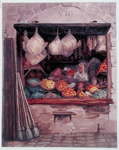 Une femme vendant des fruits et légumes, Alger, vers 1835 - Theodore Leblanc
