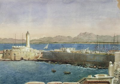 Le Port et la Jetée à Alger, vers 1830 - Theodore Leblanc
