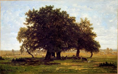 Un groupe de chênes, Apremont - Pierre Etienne Theodore Rousseau