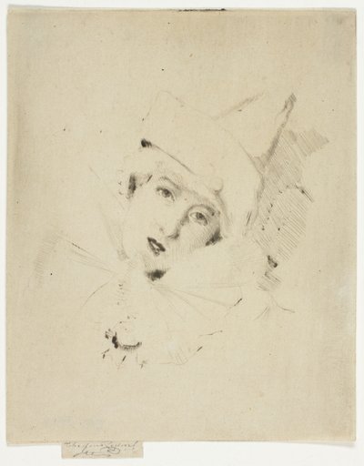 Pierrot, Portrait de Madame A. C. - Theodore Roussel