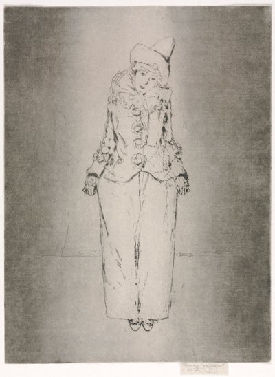 Pierrot en pied, portrait de Lady A. C. - Theodore Roussel