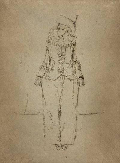 Pierrot en pied, Portrait de la Dame A. C. - Theodore Roussel