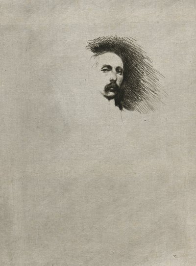 Portrait de Basil Gotto (version en noir et blanc) - Theodore Roussel