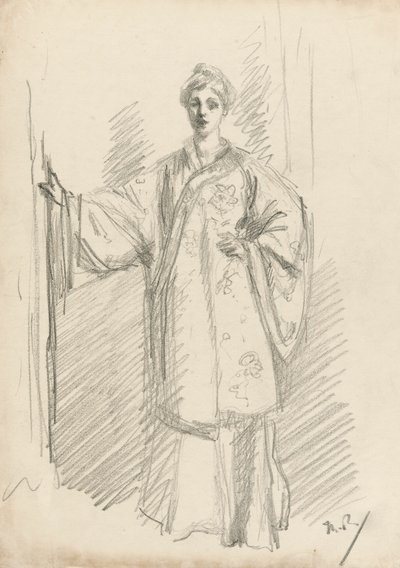 Figure debout en robe chinoise - Theodore Roussel