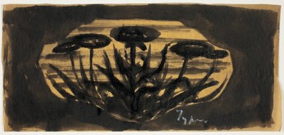 Dessin sans titre pour cartouche de cadre (Motif végétal) - Theodore Roussel