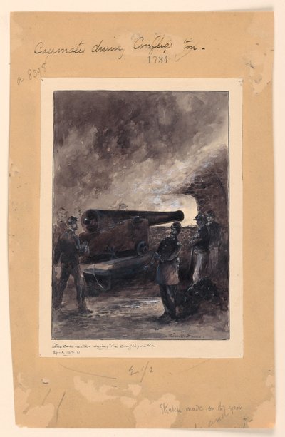 Un canon de casemate pendant l
