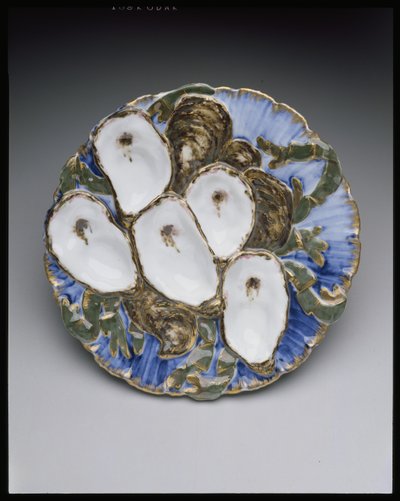 Assiette à huîtres du service de la Maison Blanche de Rutherford B. Hayes, conçue en 1879 - Theodore Russell Davis
